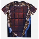 Brown Chocolate Bar Short Sleeves Mens T-Shirt